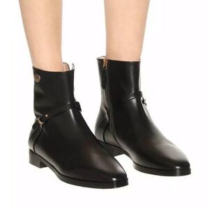GUCCI Elite Calf Leather Strap GG Ankle Booties